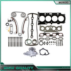 Head Gasket Set with Timing Chain Bolts & Water Pump for Toyota Camry (2007–2009)