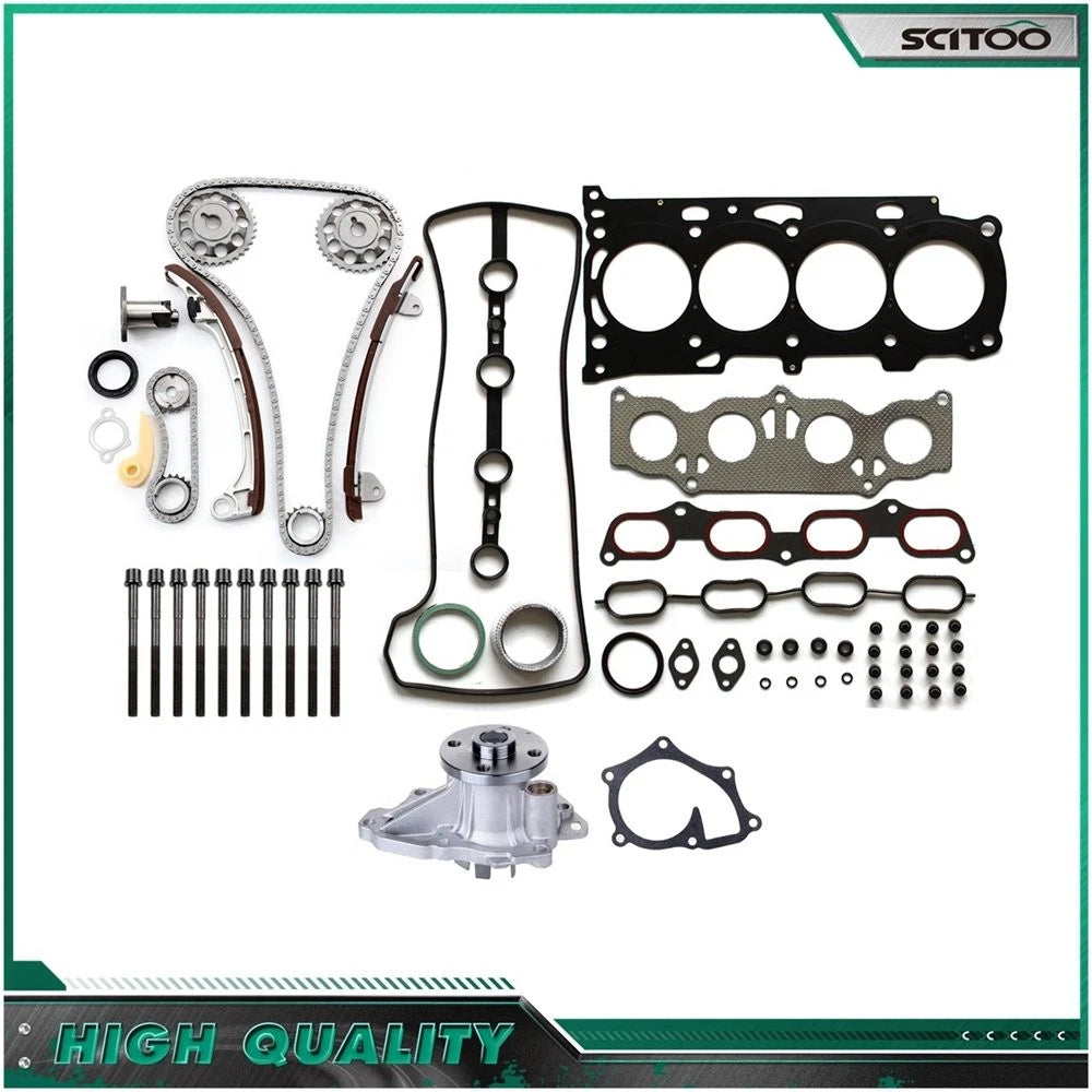 Head Gasket Set with Timing Chain Bolts & Water Pump for Toyota Camry (2007–2009)