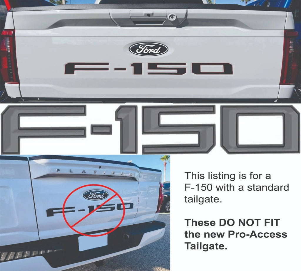 Tailgate Letter Inserts Set for 2021-2025 Ford F-150 Tremor Style