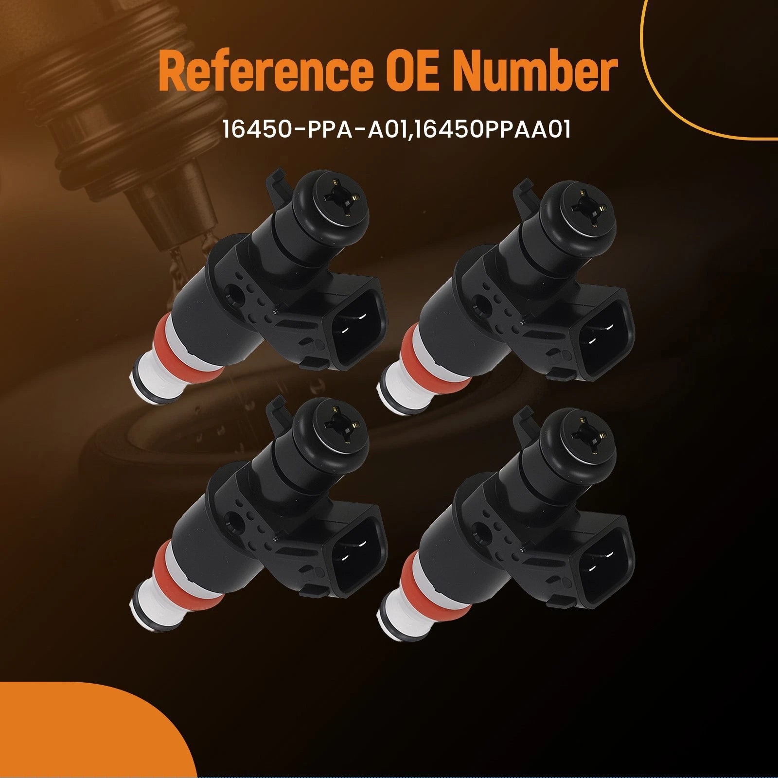 4PCS Fuel Injectors for Honda CR-V & Civic Si 2.4L 2002-2004