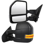 Set of 2 Power Heated Puddle Light Turn Signal Tow Mirrors for Ford F-150 (2004–2014)