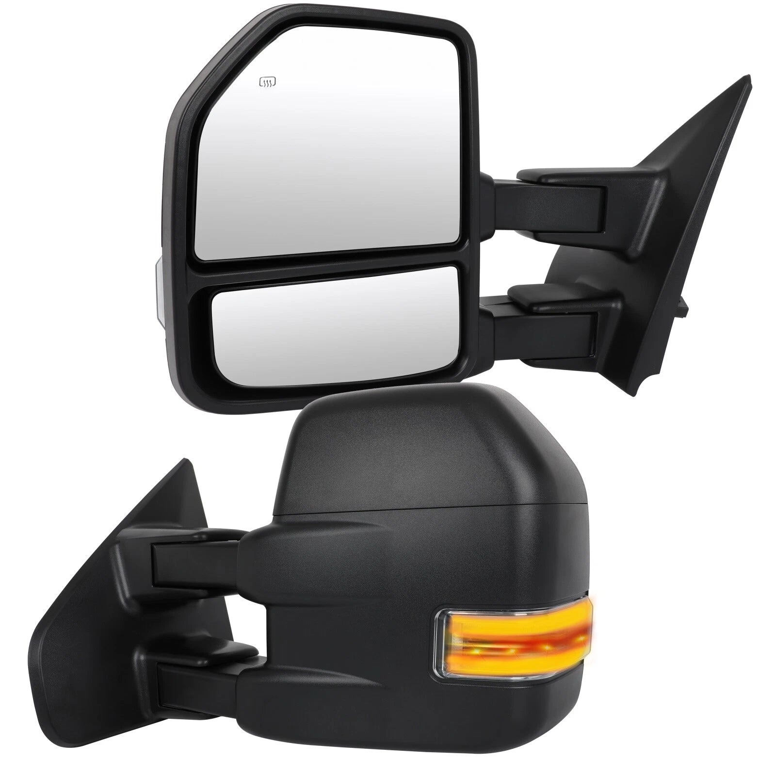 Set of 2 Power Heated Puddle Light Turn Signal Tow Mirrors for Ford F-150 (2004–2014)