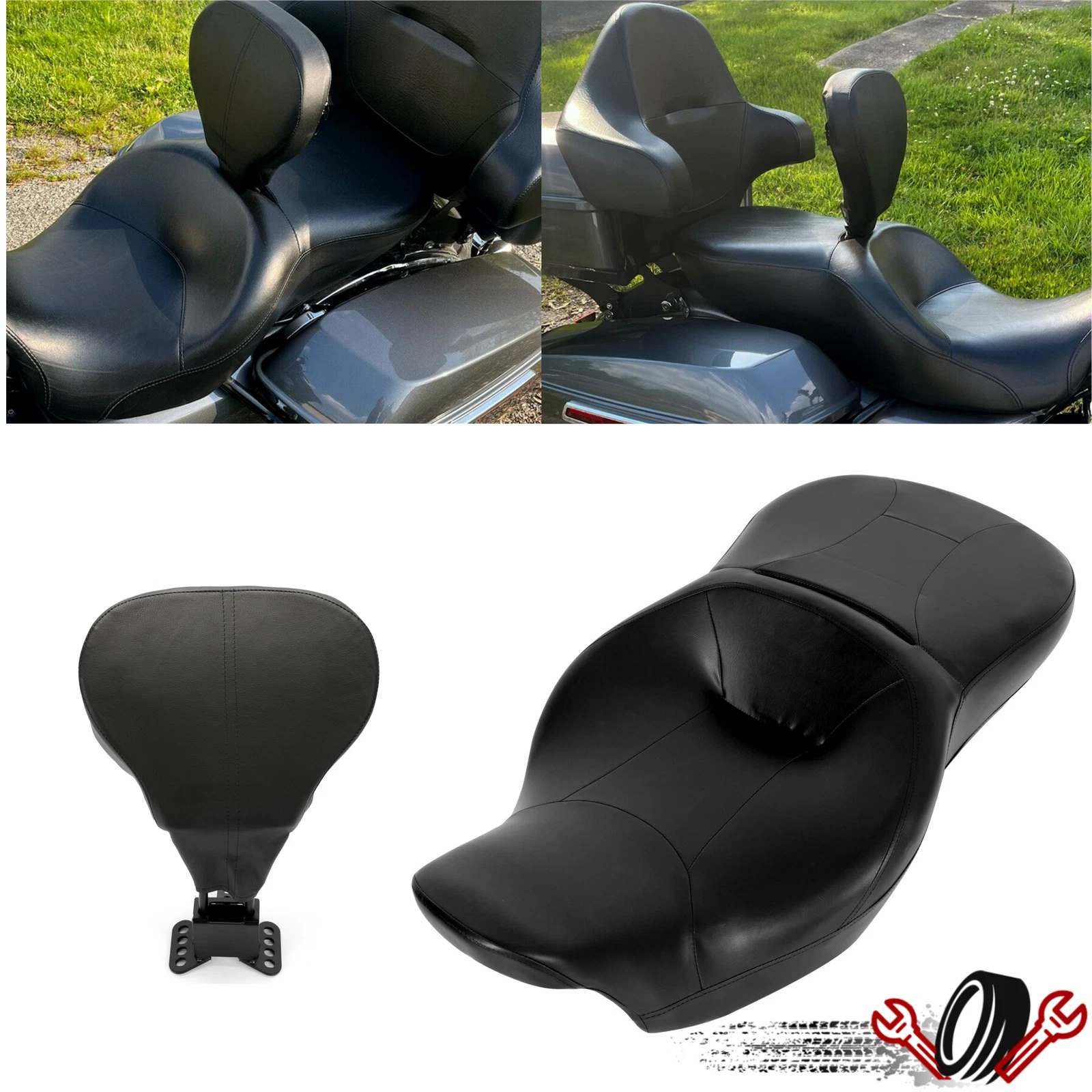Passenger Seat Backrest for Harley Touring Street Road Glide (2009–2023)
