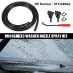 Set of 6 Front Windshield Washer Nozzles 5113049AA for Chrysler 300C (2004–2010)
