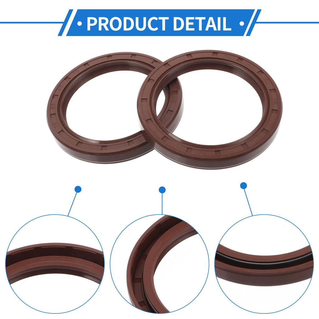 2X Oil Seal Rotary Shaft Seal FKM Rubber 65x85x10mm  