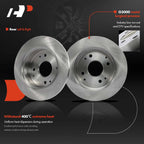 Rear Disc Brake Rotors & Ceramic Pads for Acura CL Honda Accord (1991–1997)