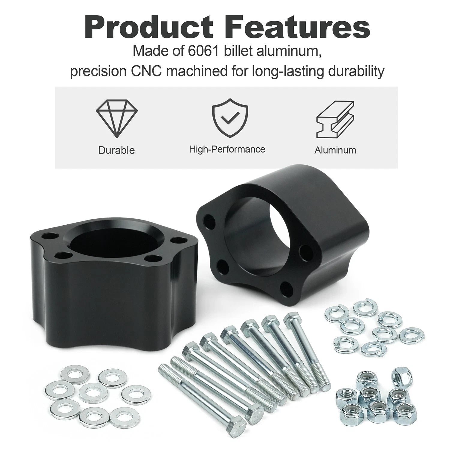 2 Inch UCA Ball Joint Spacers Leveling Kit for Chevrolet Silverado GMC (2014–2023)