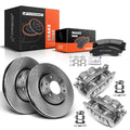Brake Rotor & Pads with Caliper Front for Chevrolet GMC Envoy Buick