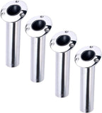 4X Flush Mount Fishing Rod Pole Holder for (316 Stainless Steel)