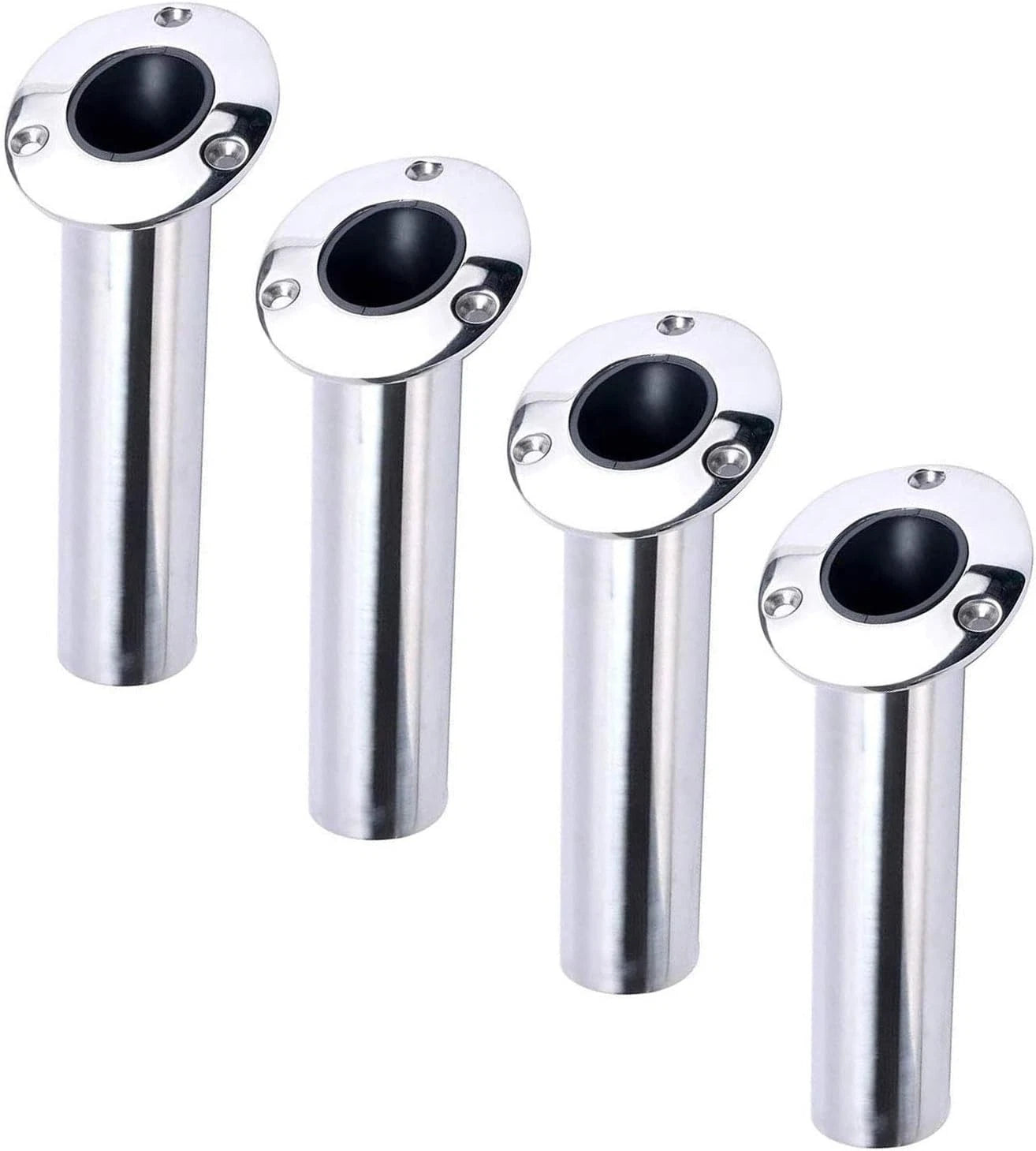4X Flush Mount Fishing Rod Pole Holder for (316 Stainless Steel)