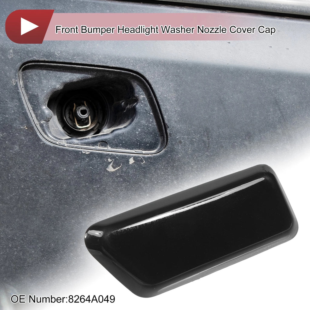 Front Left Washer Nozzle Cover Cap for Mitsubishi Outlander (2006–2018) Black