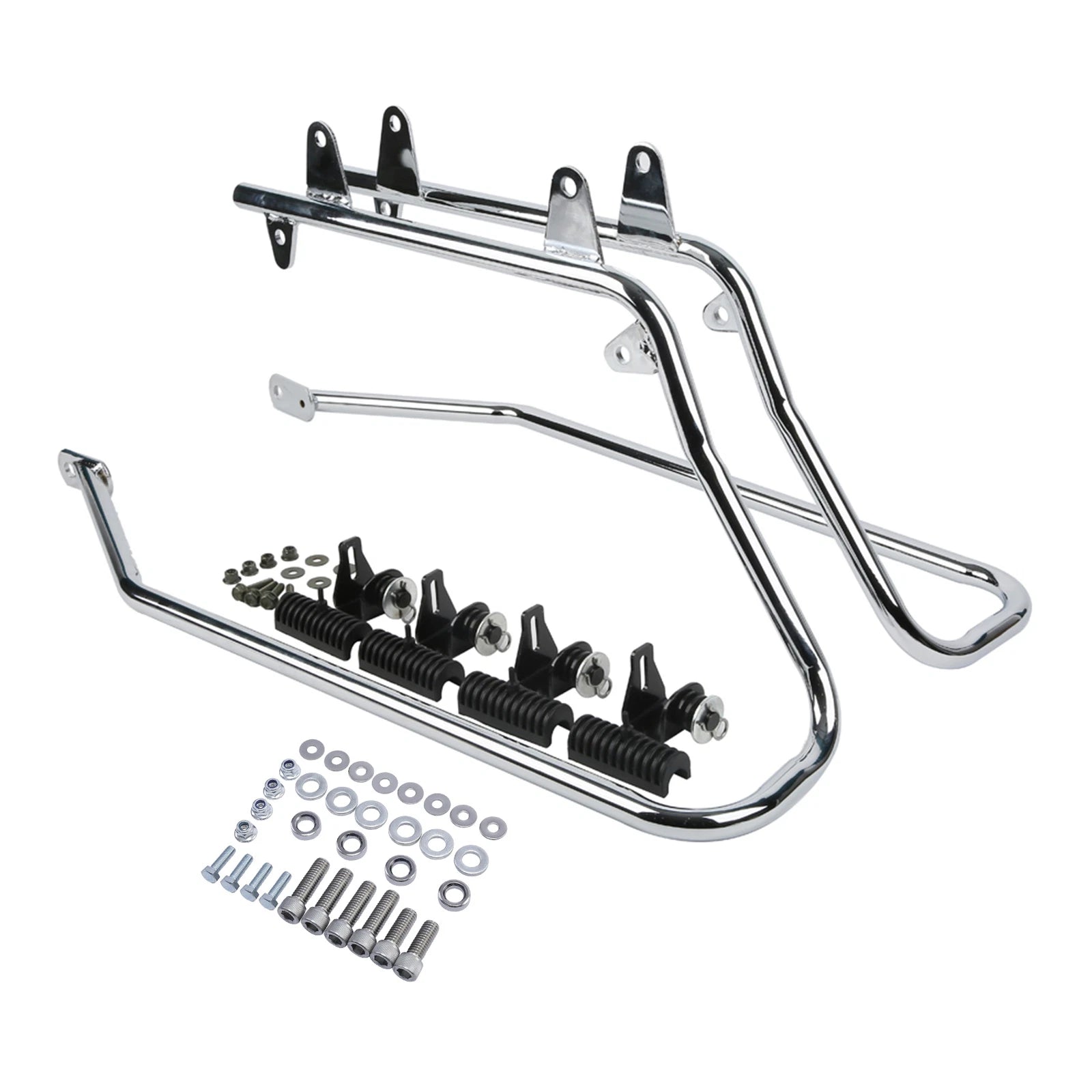 Saddlebag Conversion Brackets Set with Hardware for Harley Softail