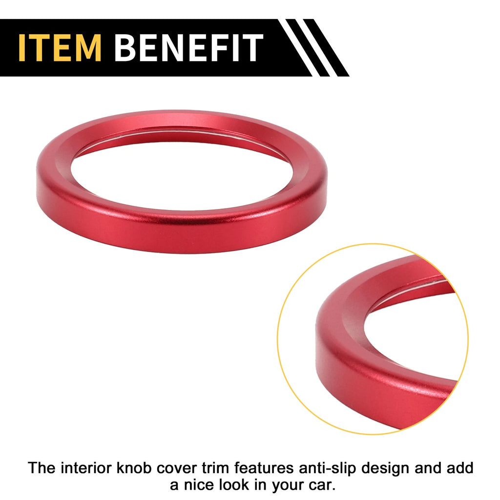 Engine Start Stop Button Switch Knob Cover Ring for Ford Maverick (2022) Red