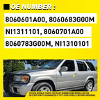 Chrome Front Exterior Door Handles for Nissan Pickup D21 Pathfinder (1986–1997)
