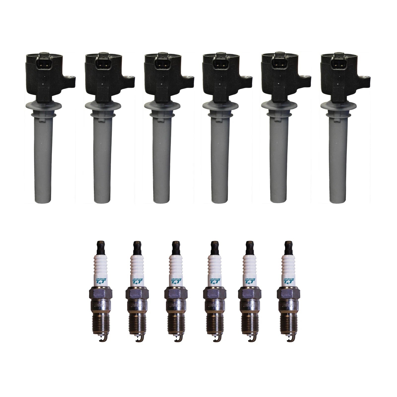 Set of 6 Ignition Coils & 6 Iridium TT Spark Plugs for Mazda 6 (2003–2008)