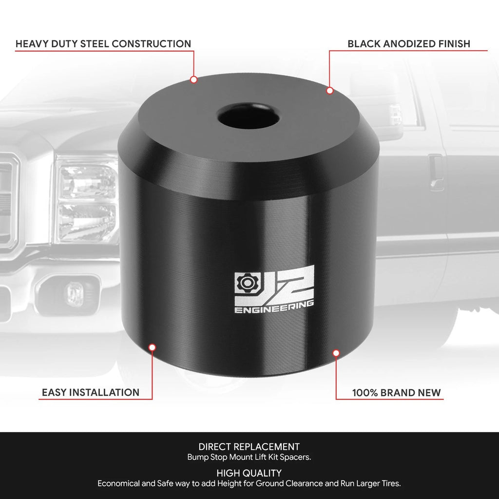 2X Aluminum Bump Stop Mount Lift Kit Spacers for Ford F-150 (2005–2022)