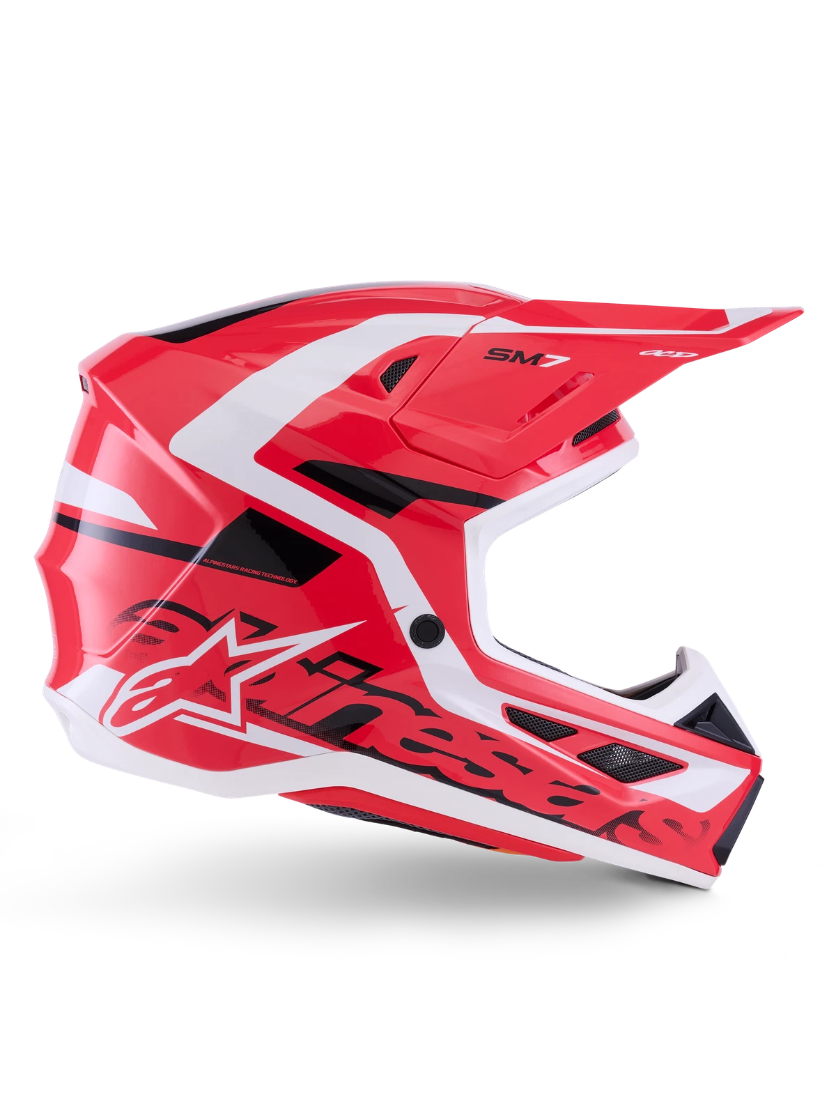 Alpinestars SM7 Deed Offroad Helmet for Large (Red/Black/White)
