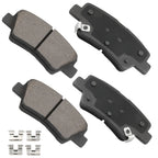Set of 4 Rear Ceramic Brake Pads for Kia Optima, Hyundai Elantra