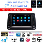 7'' Carplay Android Stereo GPS Navigation for Fiat Panda (2003-2012)