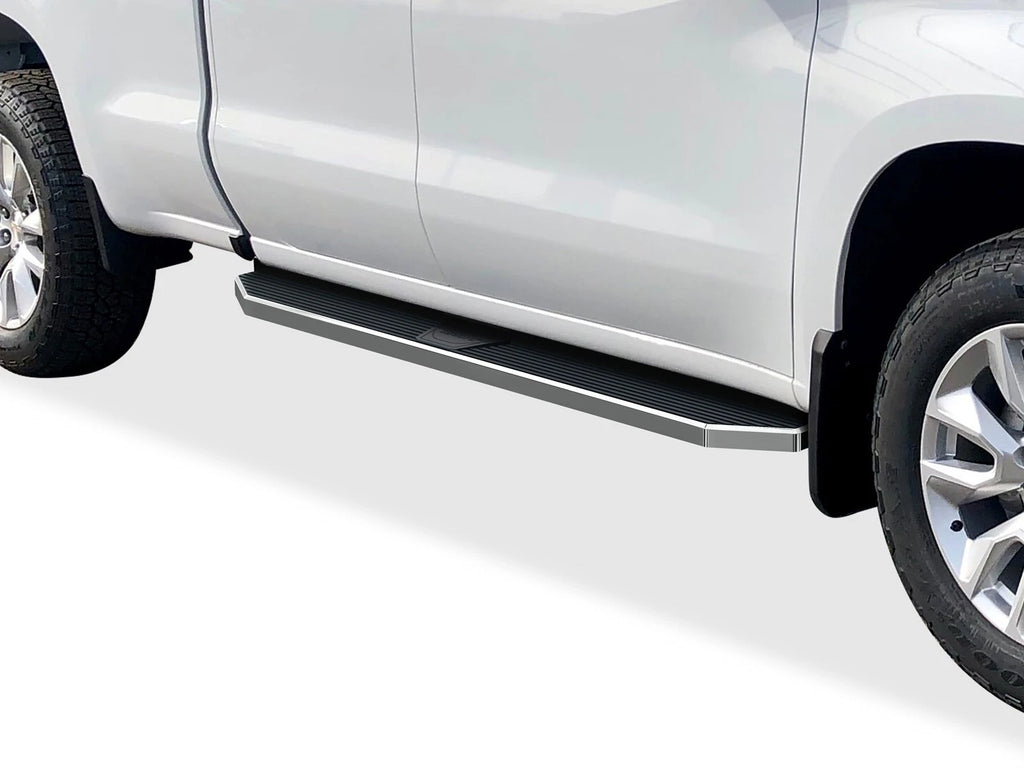 Set of 2 Polished 6" Side Steps for Silverado Sierra Double Cab (2019–2026)