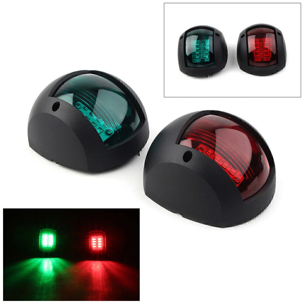 2X LED Navigation Light for Marine Boat (12V) - Green Red Side Starboard
