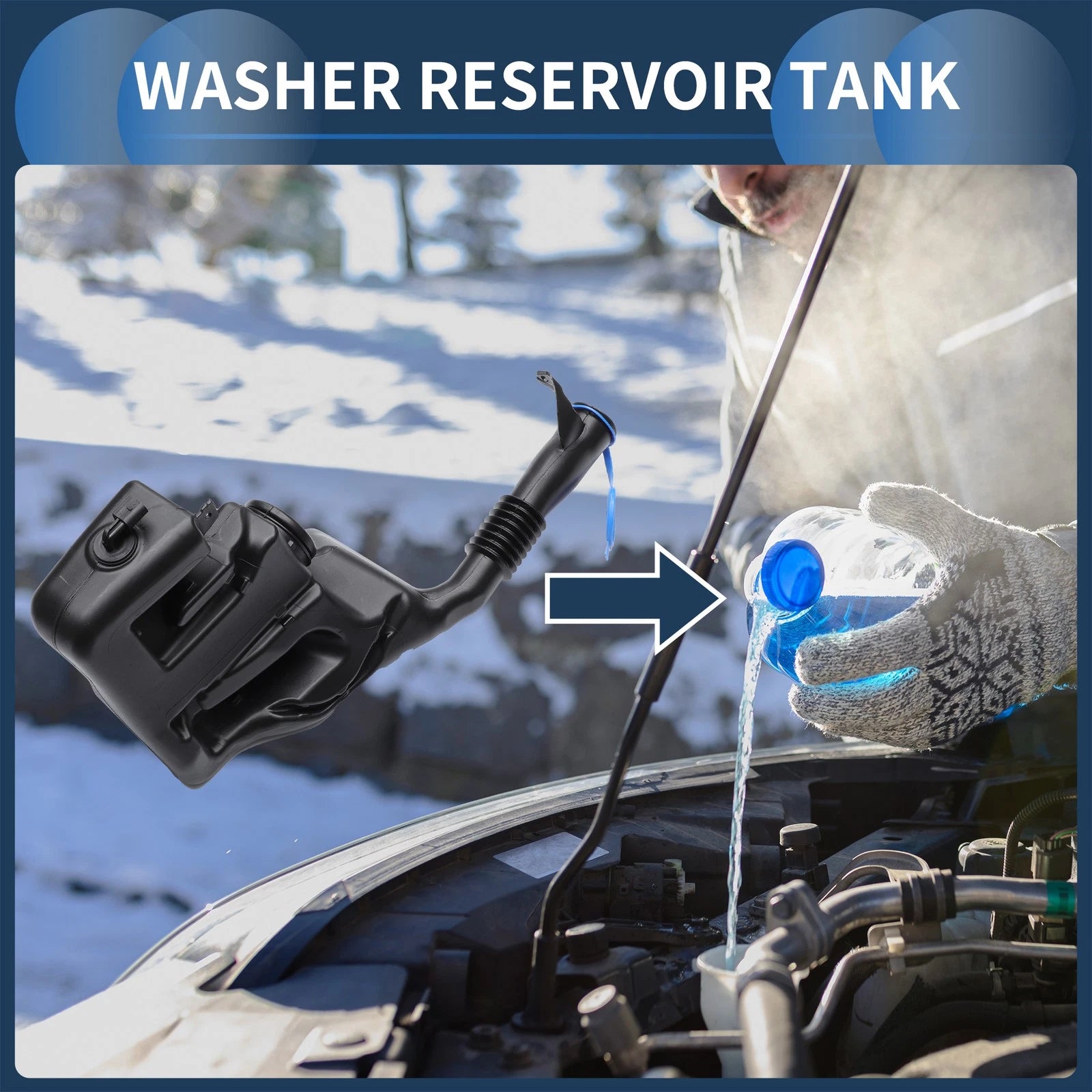 Windshield Washer Reservoir with Cap No.A2048690920 for Mercedes-Benz GLK250 (2013–2015)