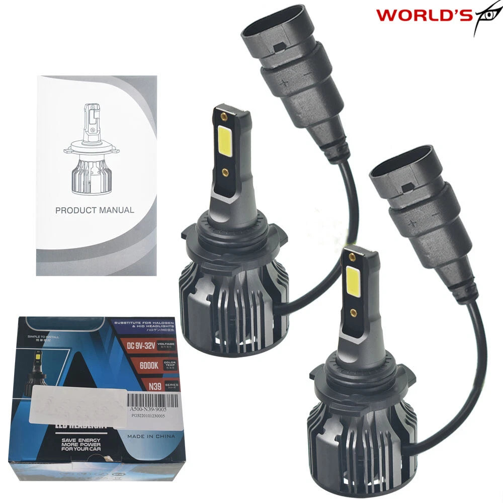 2X LED Headlight Bulbs for Hi-Lo Beam (9006 HB3)