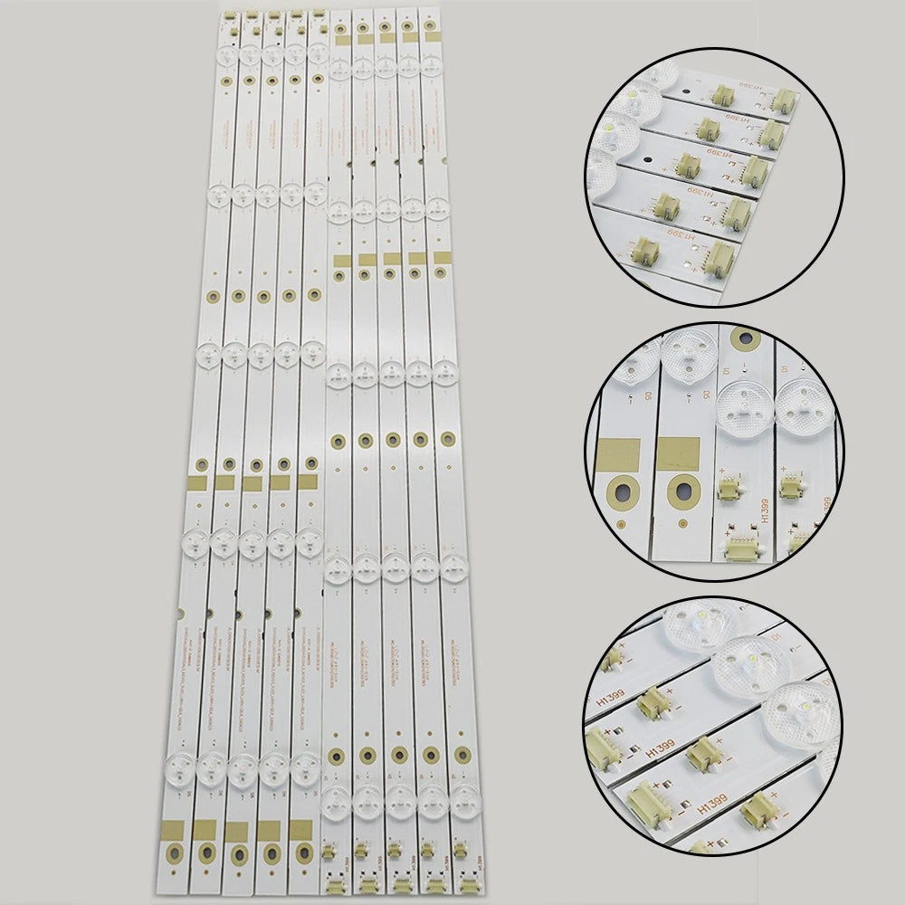 Set of 2 LED Strips for SHARP LC-55P6000U, Insignia NS-55D420NA18 (2015–2015)