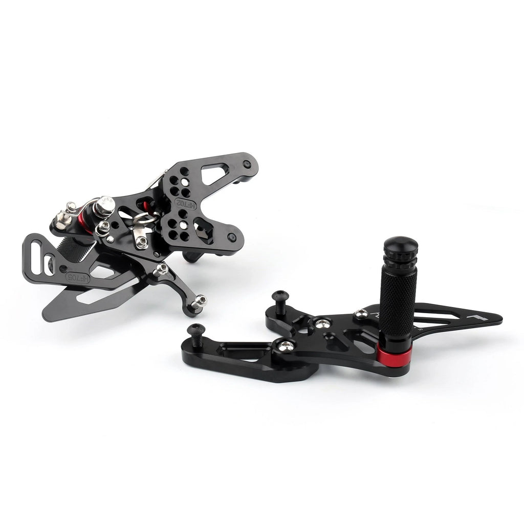 CNC Racing Rearset Footrest Pegs for BMW S1000RR (2015–2018) Black