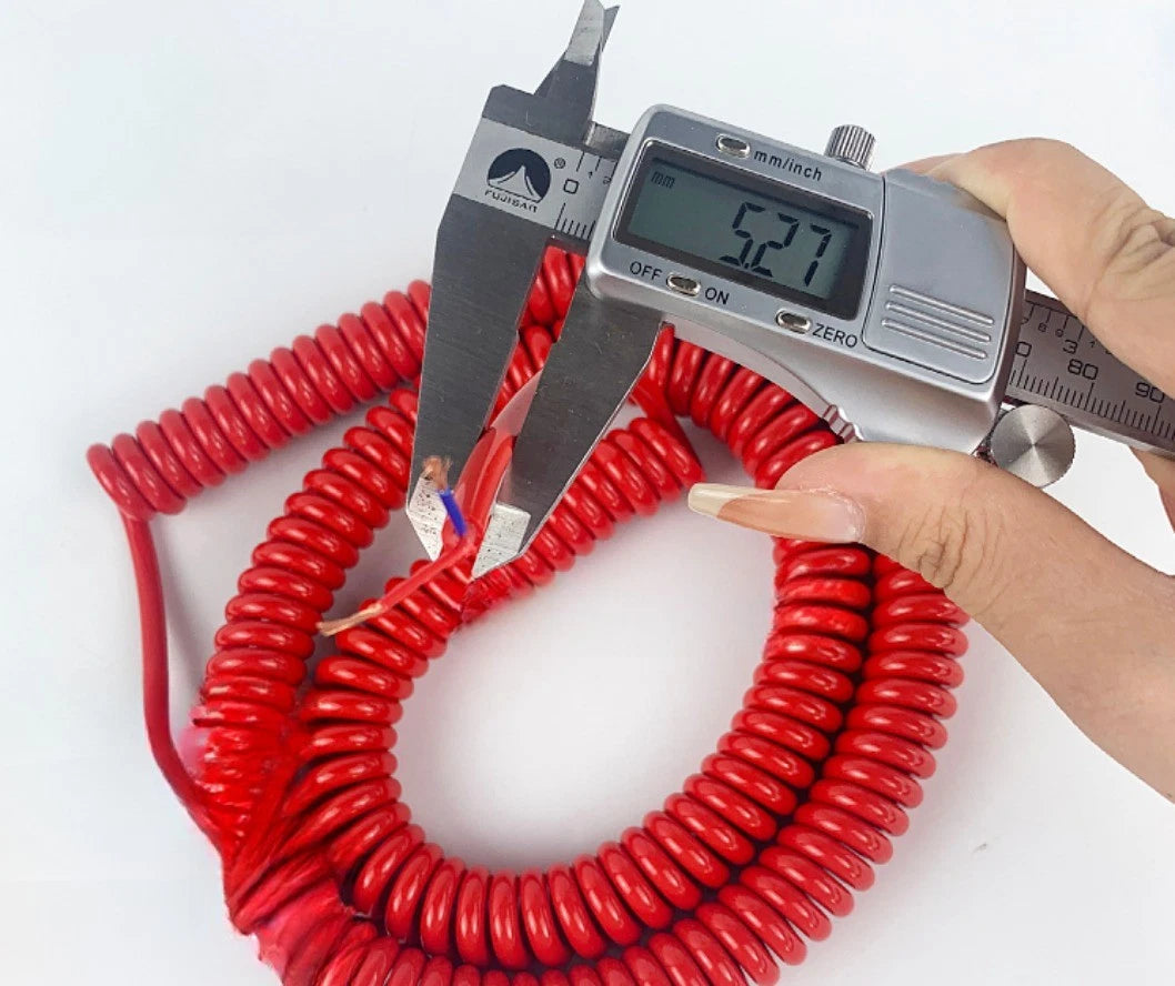 Spring Spiral Cable 2Cores 0.5² for Telescopic Applications (1-10 Meters)