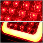 Set of 2 Red LED C-Tube Bar Tail Brake Light Lamps for Silverado Sierra (2003–2007)