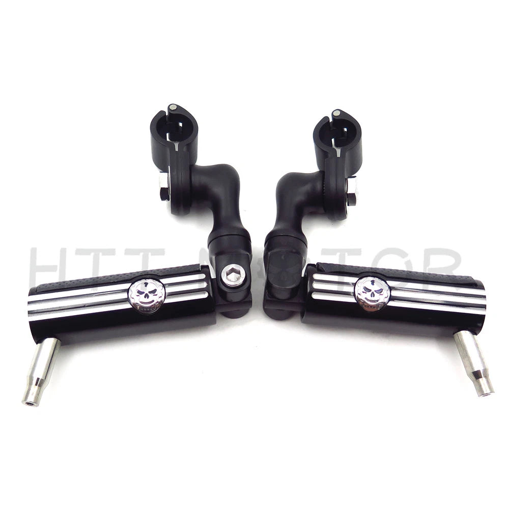Footpeg Mounting Kit for Gear Skull (1", 25mm, Chrome, Short Angled)