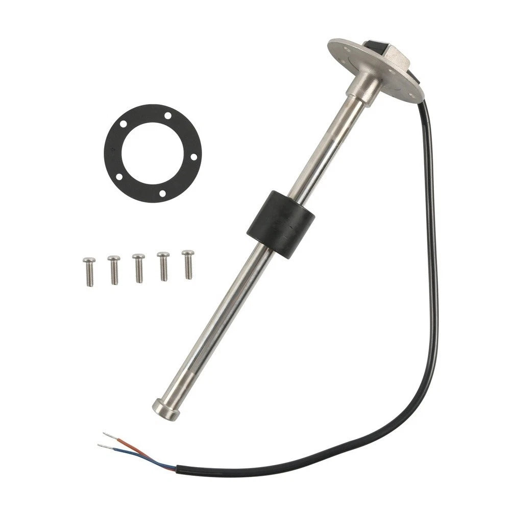 52mm Stainless Steel Fuel Level Sender & 8 Inch Gauge Kit for RV Boat Yacht