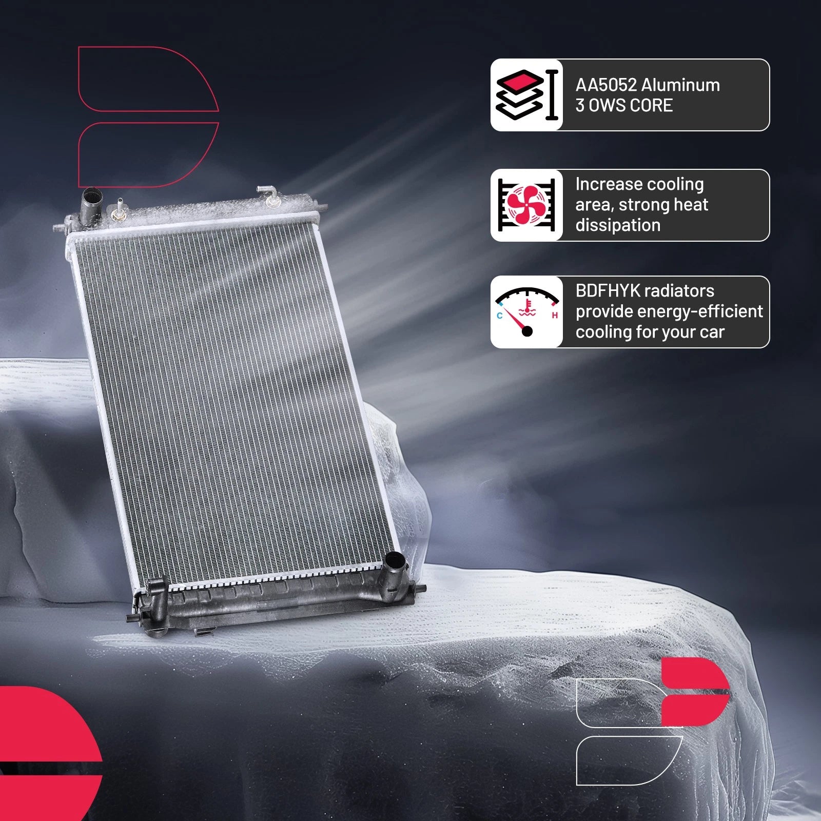 Aluminum Replacement Radiator for Altima 2.5L 3.5L (2007–2018), Maxima 3.5L (2009–2019)