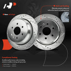 Set of 2 Rear Drilled Brake Rotors for Chevy Colorado GMC (2015–2022)