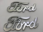 Emblems Chrome Metal Adhesive Script Pair for Ford 1940 Style (1940–1940)