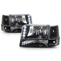 LED DRL Headlight/Lamp for Ford F150/F250/F350 (1992–1996) Black Housing