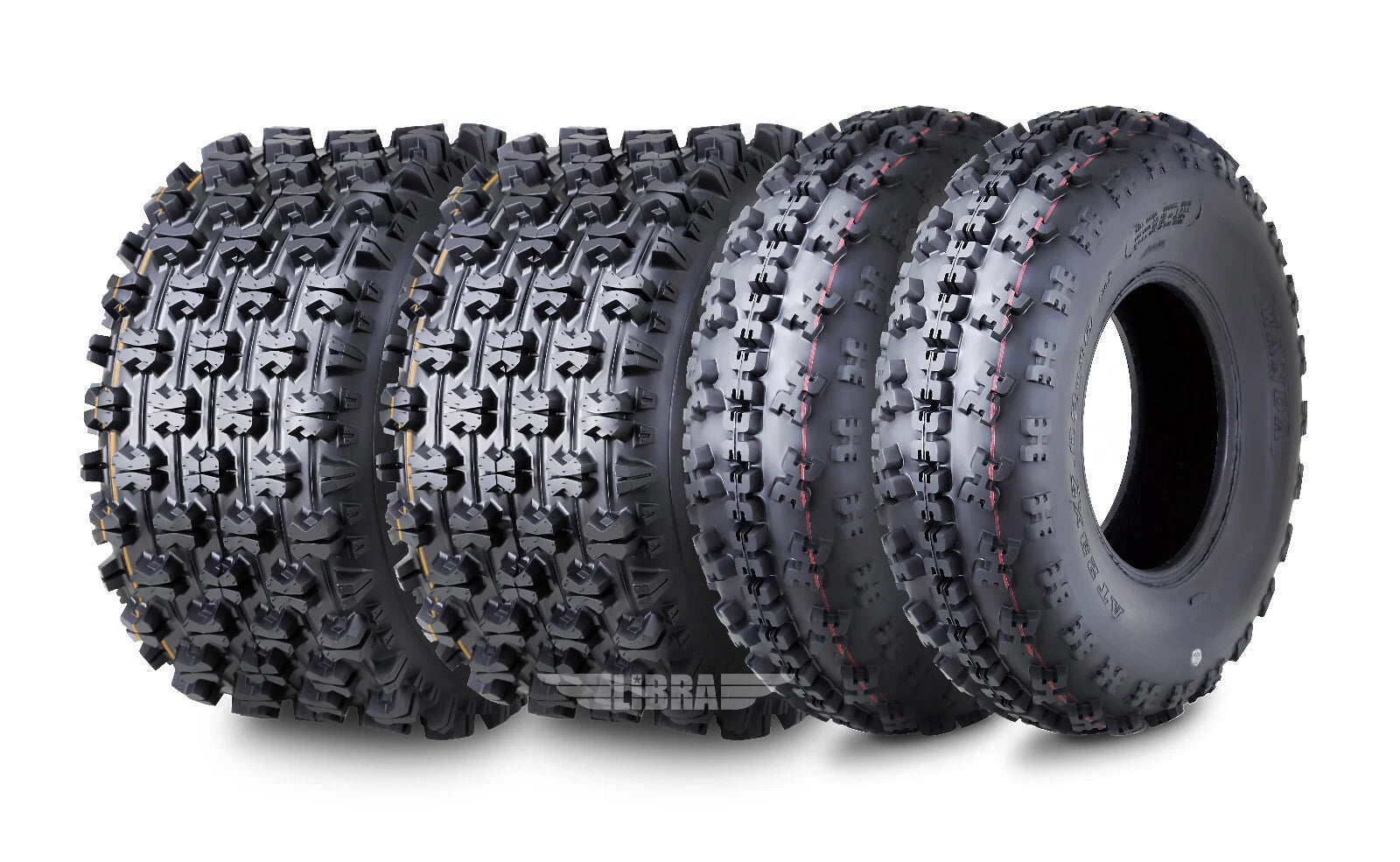 Set of 4 Sport ATV Tires 23x7-10 22x11-10 GNCC
