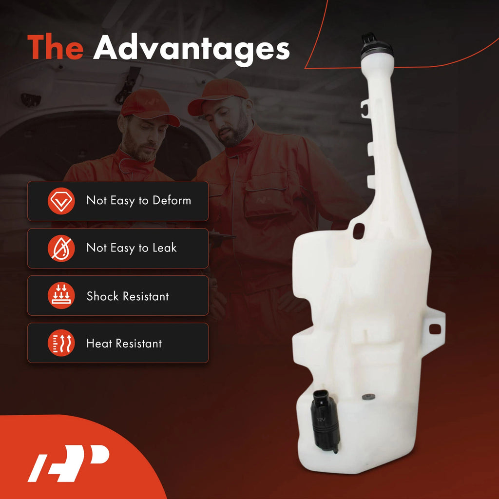 Windshield Washer Reservoir Tank with Cap & Pump for Chevy Camaro (2014)