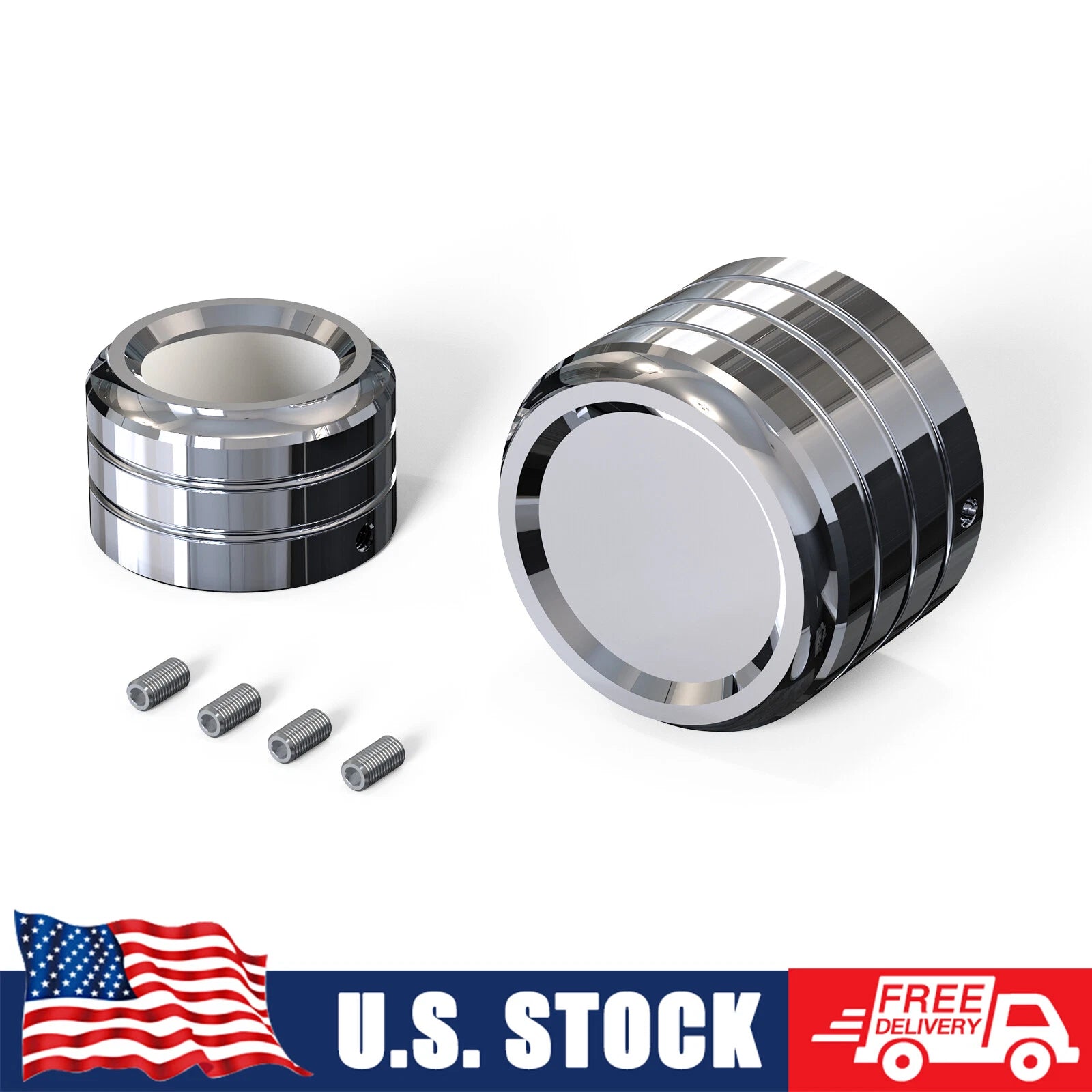 2X Rear Axle Nut Caps for Harley Sportster 883 XL883 Custom (2004–2023) 41176-08