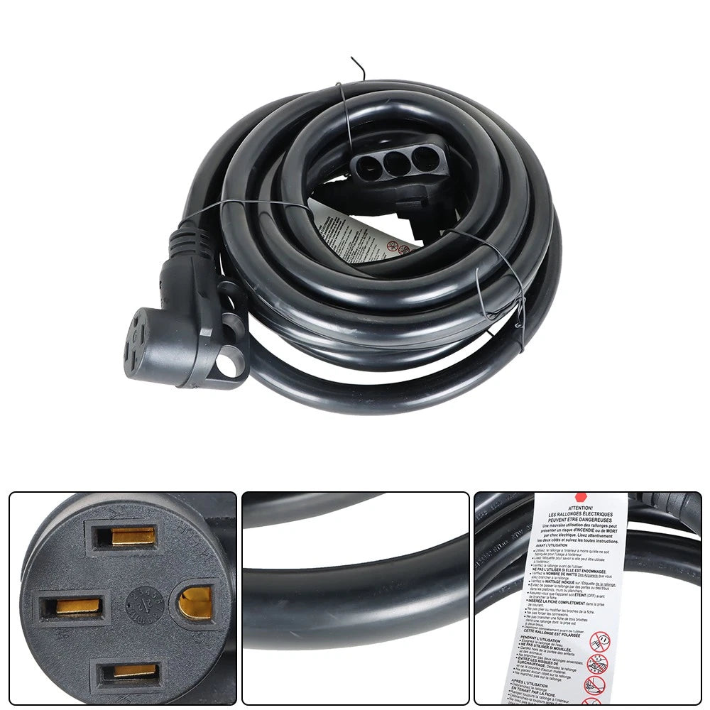 25 Feet 50 Amp RV Power Extension Cord with LED Indicator