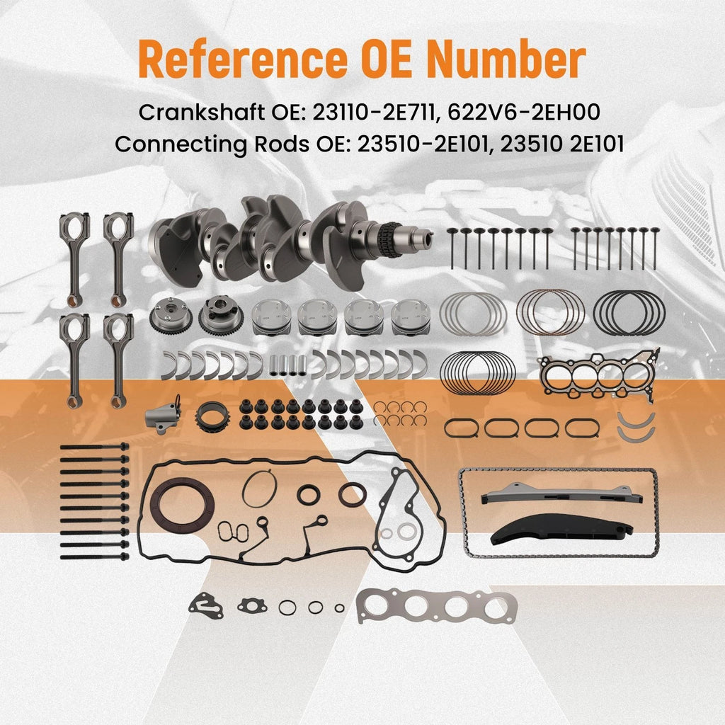 Engine Rebuild Overhaul Kit for Hyundai Elantra, Kia Forte L4 (2013–2016)