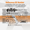 Engine Rebuild Overhaul Kit for Hyundai Elantra, Kia Forte L4 (2013–2016)