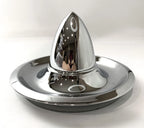 Set of 4 Hubcaps Chrome Center for Chevrolet Rally Wheel (1949–1972)