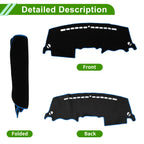 Dashboard Cover for Kia Sportage R (2011–2016) Black Blue