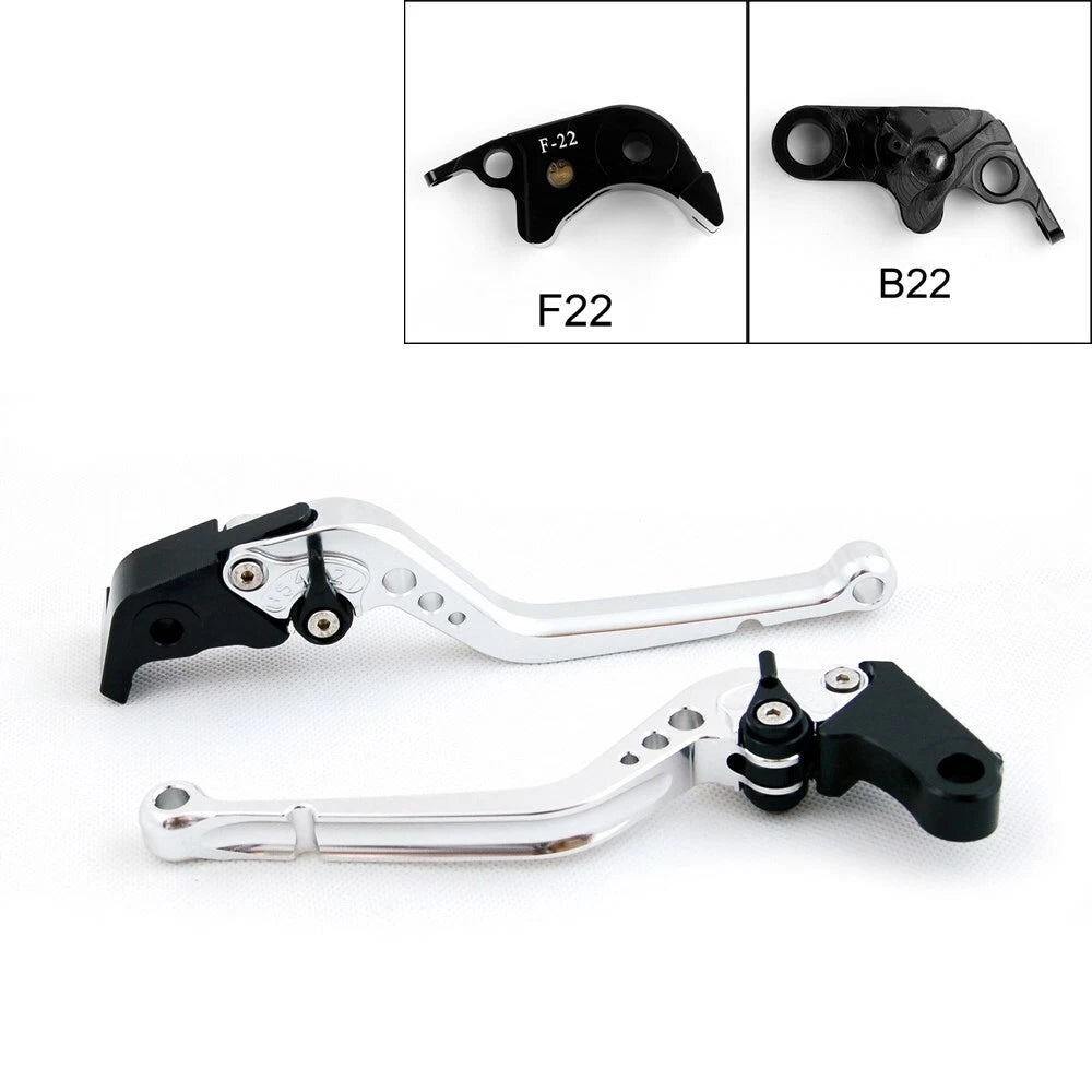 Long Brake Clutch Levers for BMW S1000 RR (2010–2014) Silver