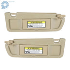 Set of 2 Sun Visors for Honda Civic (2006–2011) Pearl Ivory Tan
