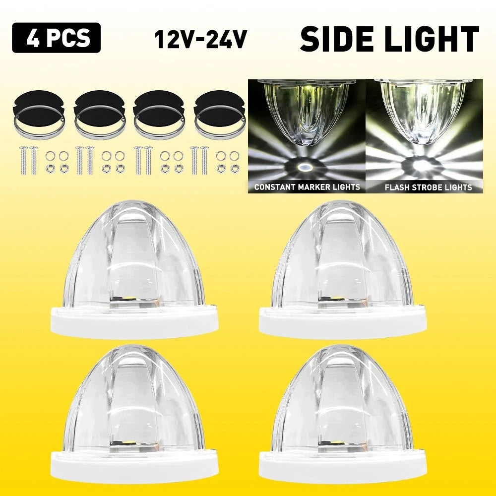 4X LED Side Light for Semi Trucks UTEs (12V-24V) EXV