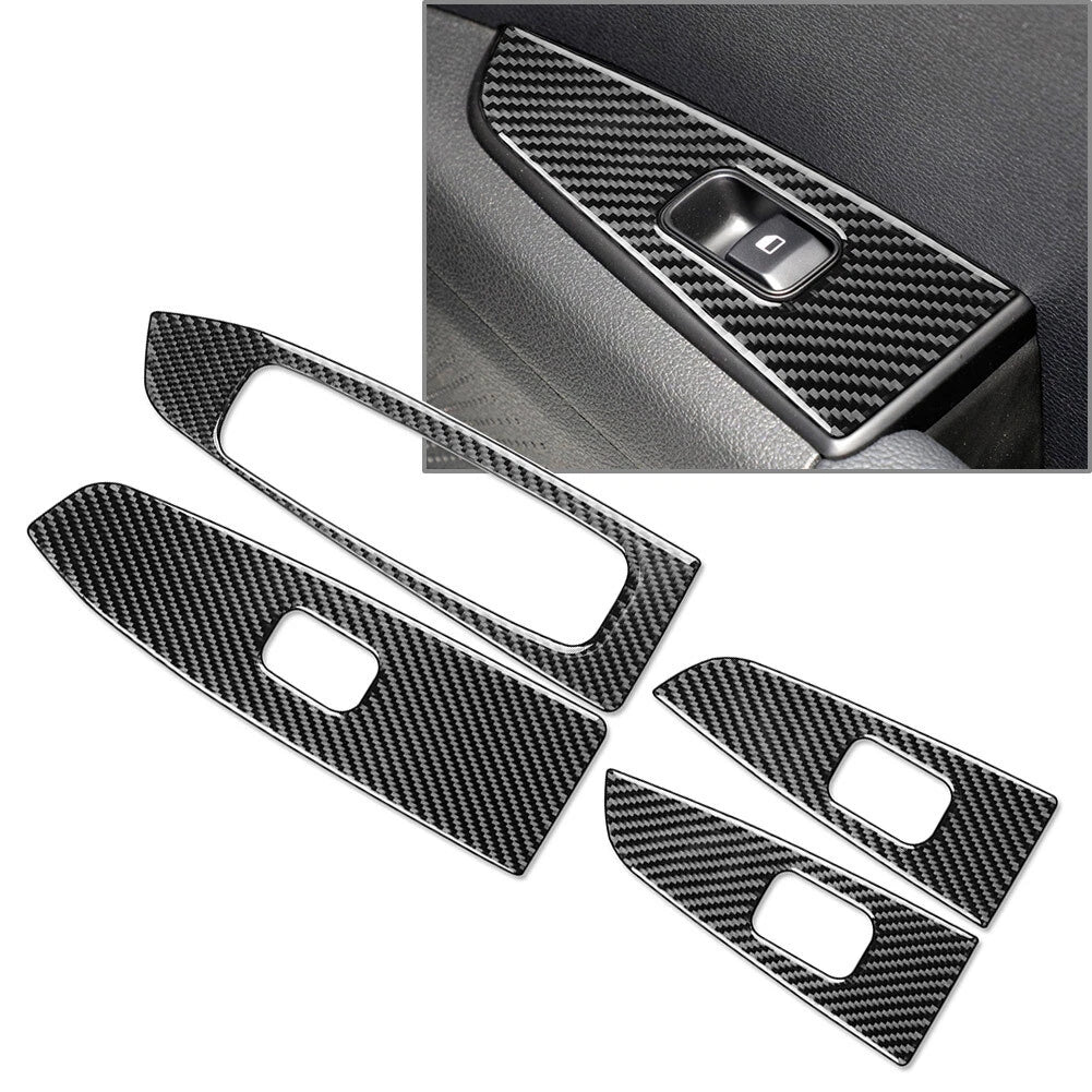 Carbon Fiber Window Lift Switch Panel Cover for Kia Forte Cerato K3 (2019–2023)