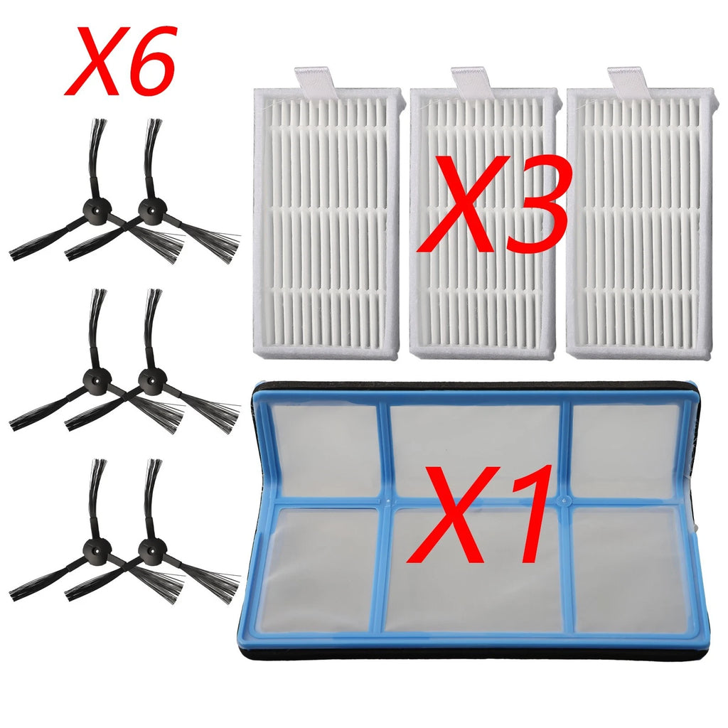 Set of 10 Side Brush Filters for ZACO Vacuum Cleaner
